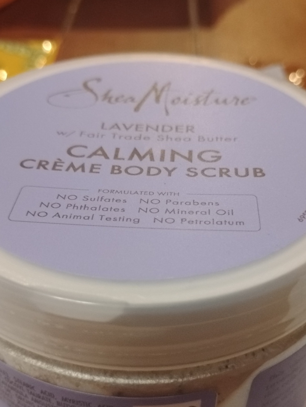 Shea Moisture Lavender Calming Crème Body Scrub - Light Purple & White